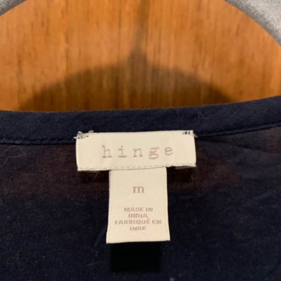 Hinge Peasant Top Size Medium Blue Red Embroidery - Picture 4 of 6